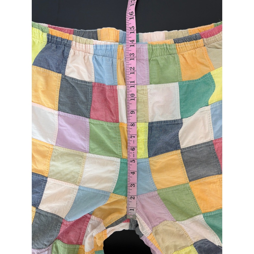 Vtg Orvis Patchwork Pull On Pants Multicolored High Rise XL Checkerboard Pattern - Picture 10 of 12